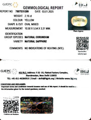 2.16/CT Natural Ceylonese Pukhraj with Govt Lab Certificate-6771